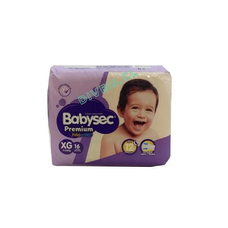MANGA 08 PAQUETES PAÑAL XG BABYSEC PREMIUM