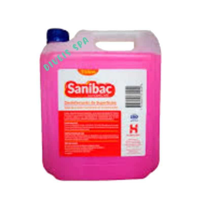 AMONIO CUATERNARIO SANIBAC, DESINFECTANTE DE SUPERFICIES 5 Lt.