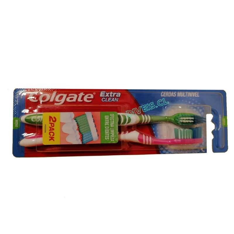 PACK CEPILLO DE DIENTES COLGATE EXTRA CLEAN CABEZA NORMAL MEDIO