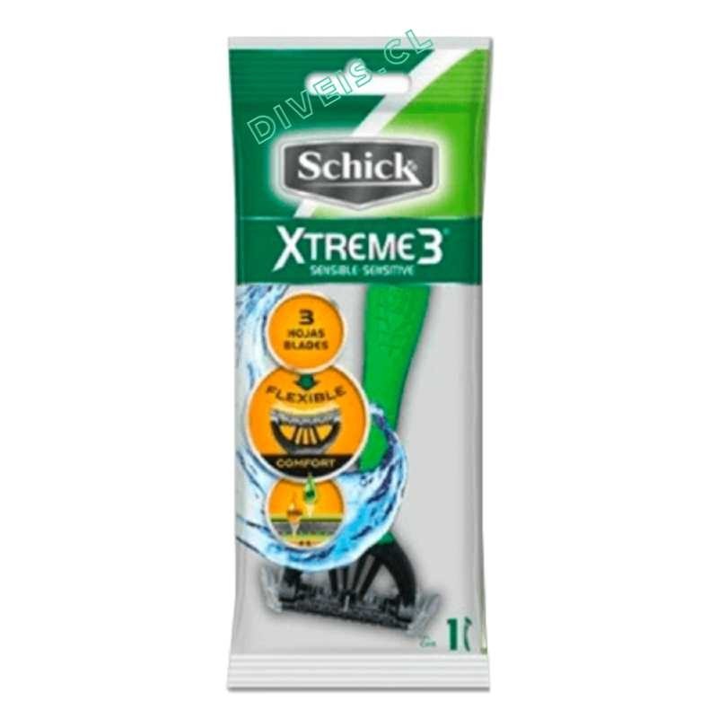 PRESTOBARBA SCHICK XTREME 3 SENSIBLE 3 HOJAS 01 Un.